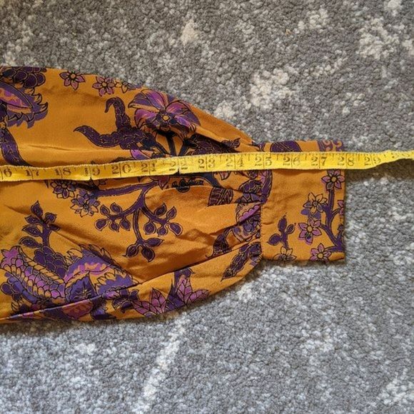 NWT Anthropologie Romantic Silk Tunic Floral Long Sleeve Boho Dress Medium - Picture 9 of 9